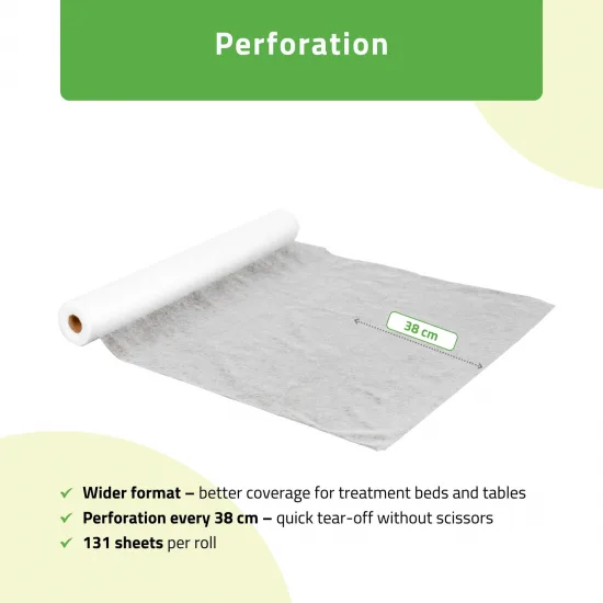 Non-woven medical roll sheet 60 cm x 50 m 15g/m2, white — slika 4
