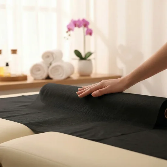 Non-woven medical roll sheet 70 cm x 50 m 18g/m2, black — slika 2