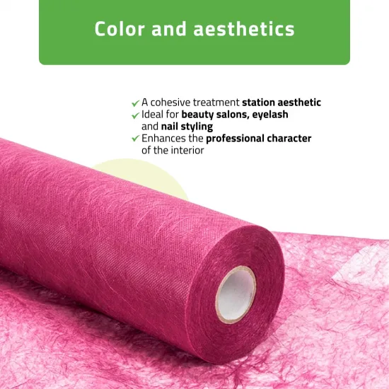 Non-woven medical roll sheet 60 cm x 50 m 18g/m2, pink — slika 3