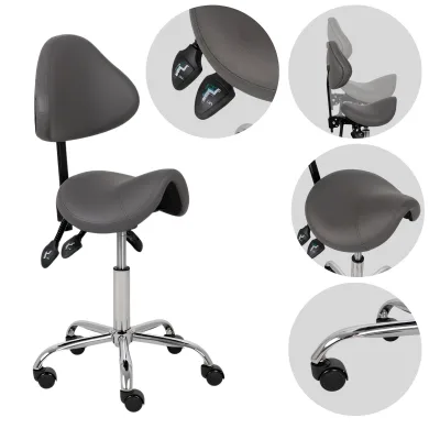 Saddle stool Sola, Comfy Base k521 grey