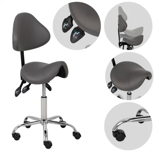 Saddle stool Sola, Comfy Base k521 grey