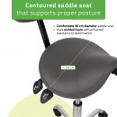 Saddle stool Sola, Comfy Base k521 grey