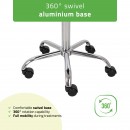 Saddle stool Sola, Comfy Base k521 grey