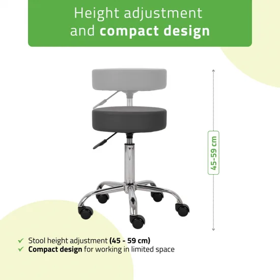 Stool TILA, Comfy Base k521 grey — slika 3
