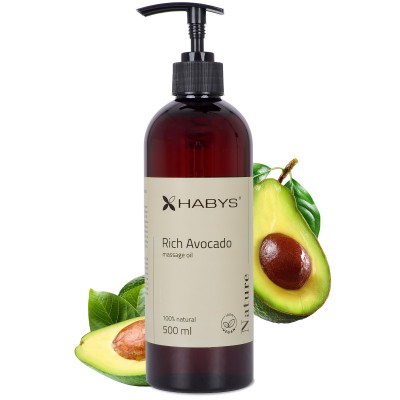 Massage Oil, Nature Rich Avocado, HABYS 500 ml