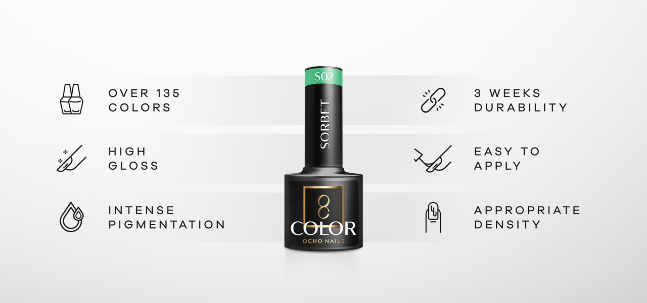 OCHO NAILS Hibridni lak za nokte Sorbet S02 -5 g