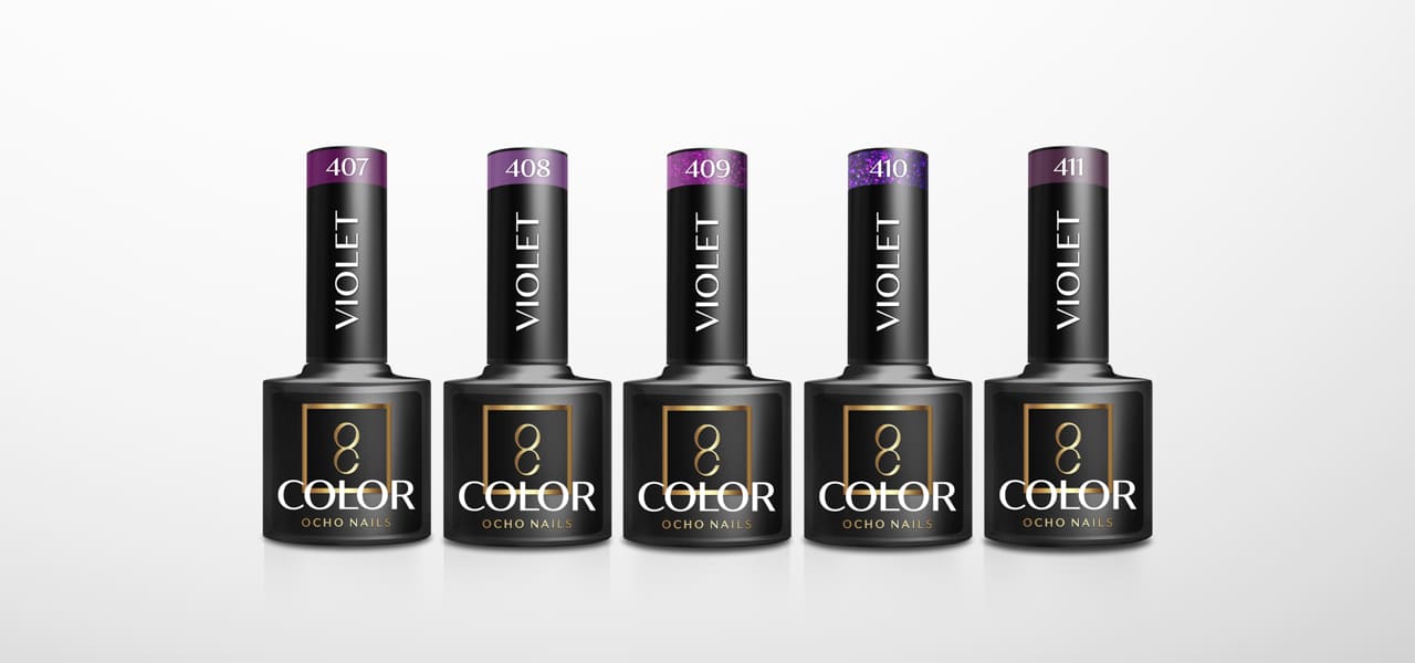OCHO NAILS Hibridni lak za nokte ljubičasti 405 -5 g