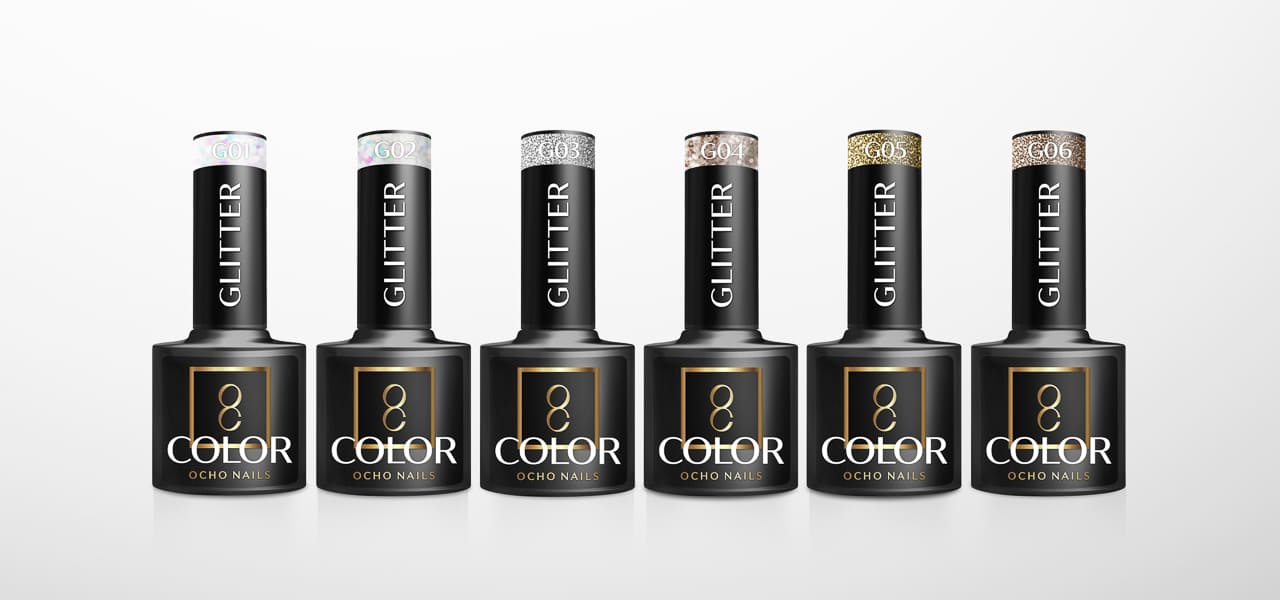 OCHO NAILS Hibridni lak za nokte s glitterom G07 -5 g