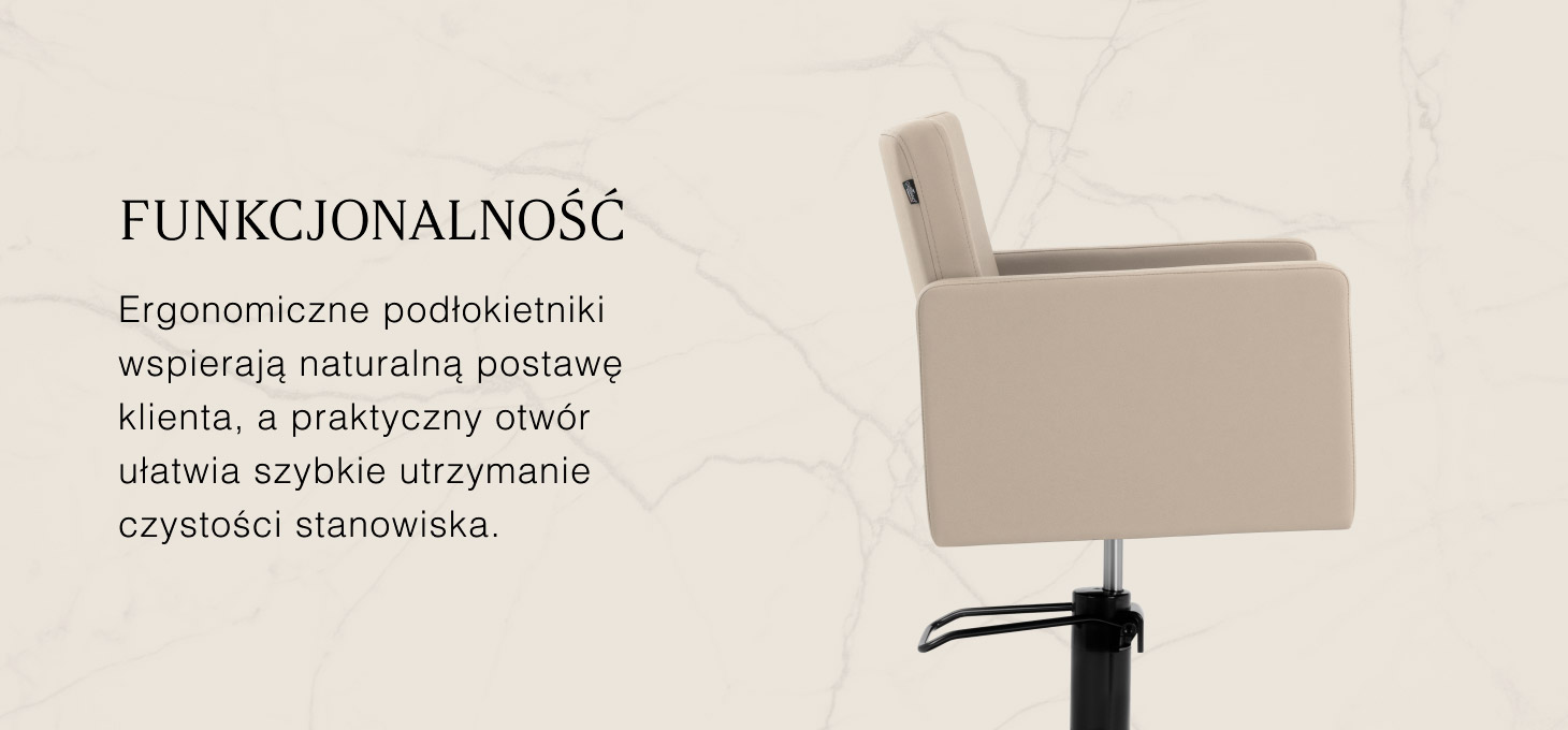 Gabbiano Vitoria stolica za frizere sivo-bež