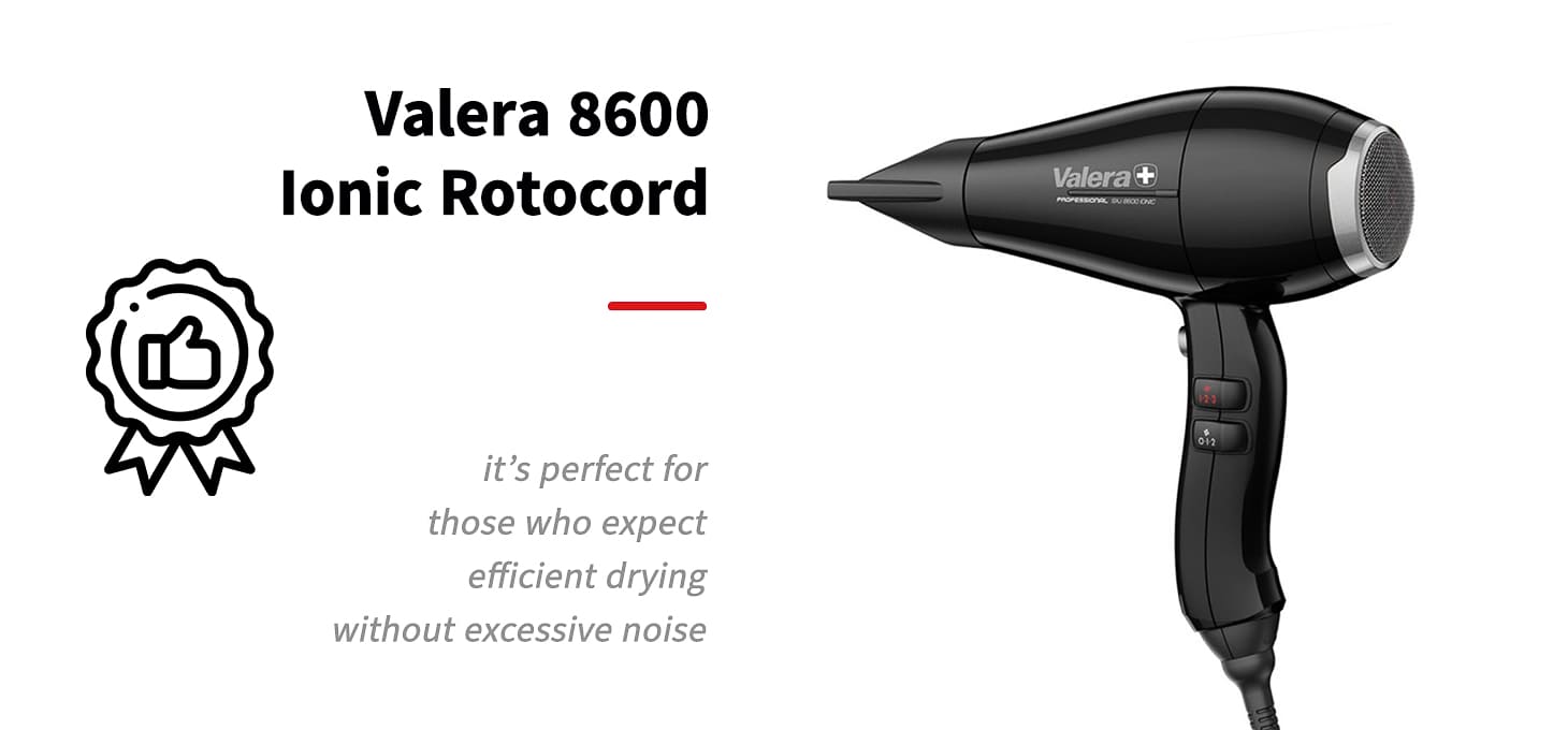 VALERA 8600 IONIC Rotocord sušilo za kosu crno