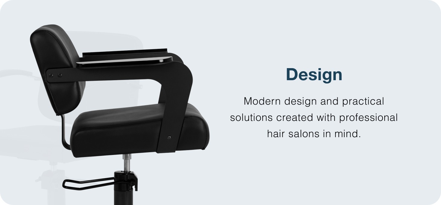 Hair System Jet noir stolica za frizere crna