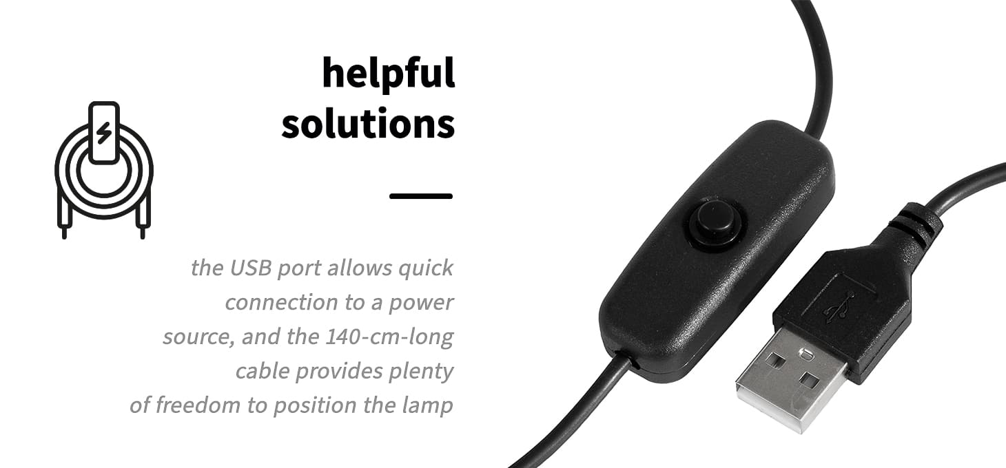 Glow Snake UV stolna lampa crna
