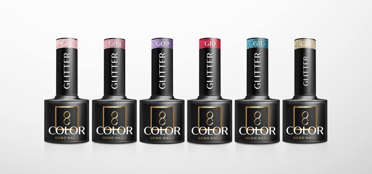 OCHO NAILS Hibridni lak za nokte s glitterom G07 -5 g