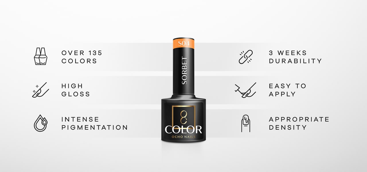 OCHO NAILS Hibridni lak za nokte Sorbet S04 -5 g