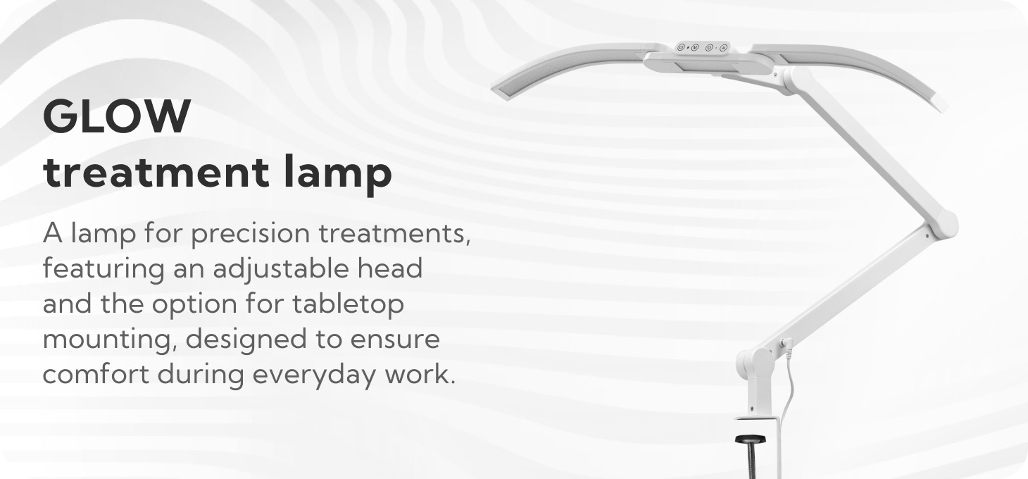 Glow lampa L05 stolna bijela