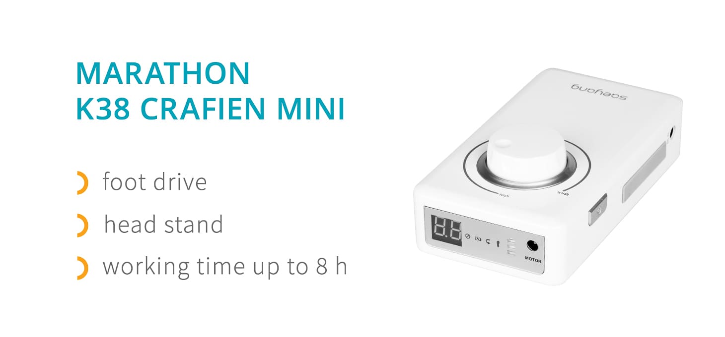 Saeyang Marathon K38 Crafien mini bežična bušilica za nokte bijela