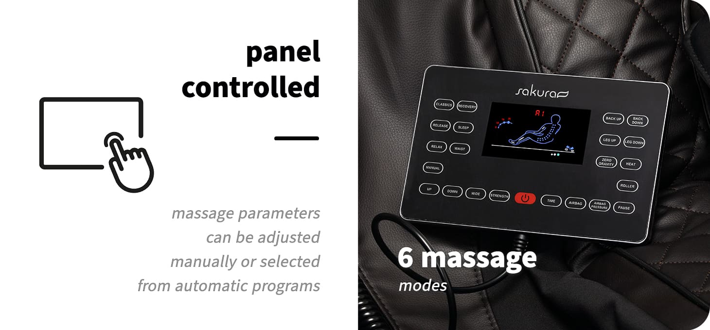 Sakura masažna fotelja Comfort Plus 806 crna