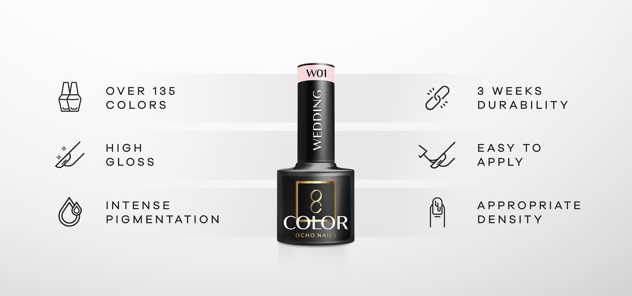 OCHO NAILS Hibridni lak za nokte za vjenčanje W07 -5 g